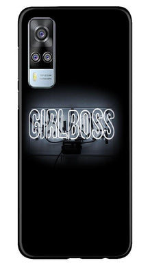 Girl Boss Black Mobile Back Case for Vivo Y51 (Design - 268)