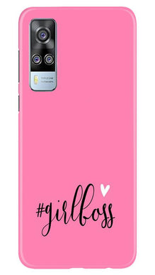 Girl Boss Pink Mobile Back Case for Vivo Y51 (Design - 269)