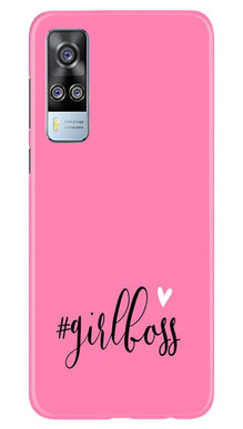 Girl Boss Pink Mobile Back Case for Vivo Y53s (Design - 269)