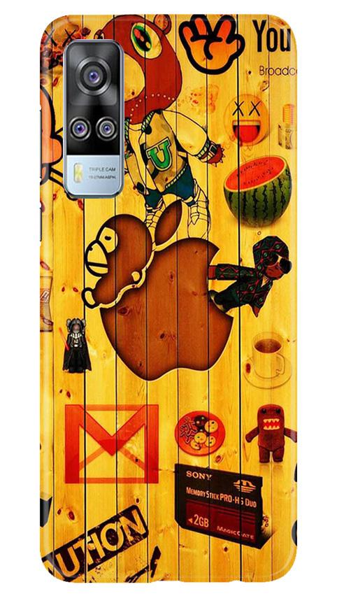Wooden Texture Mobile Back Case for Vivo Y51 (Design - 367)