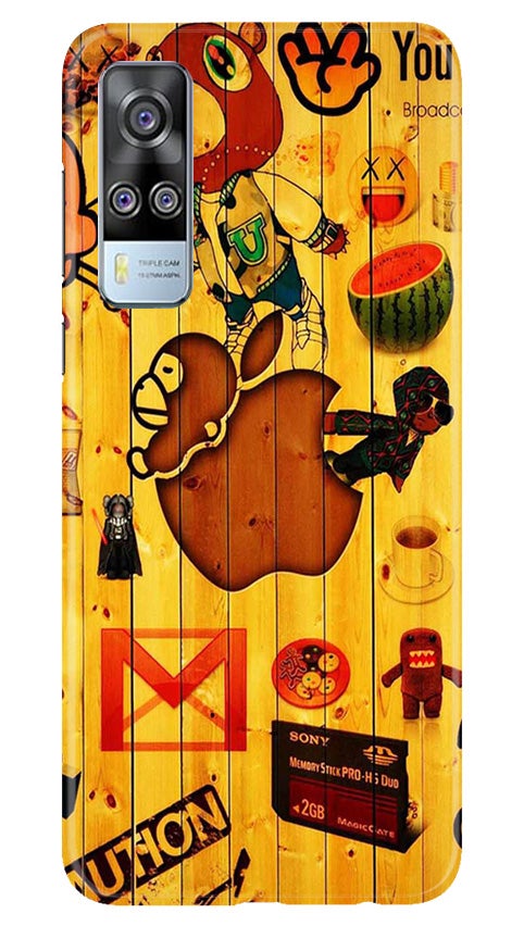 Wooden Texture Mobile Back Case for Vivo Y53s (Design - 367)