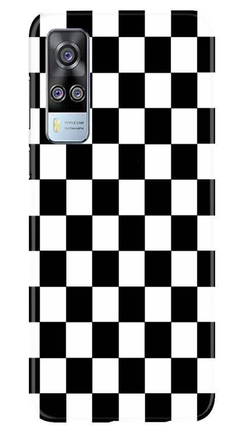 Black White Boxes Mobile Back Case for Vivo Y31 (Design - 372)