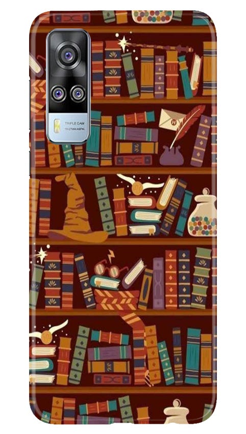 Book Shelf Mobile Back Case for Vivo Y53s (Design - 390)