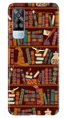 Book Shelf Mobile Back Case for Vivo Y51A (Design - 390)