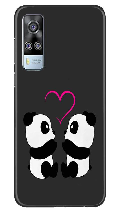 Panda Love Mobile Back Case for Vivo Y51A (Design - 398)
