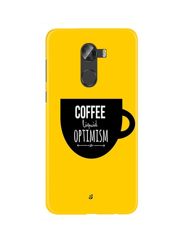 Coffee Optimism Mobile Back Case for Gionee X1 / X1s (Design - 353)