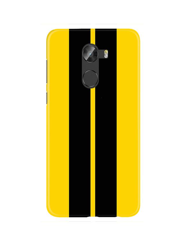 Black Yellow Pattern Mobile Back Case for Gionee X1 / X1s (Design - 377)