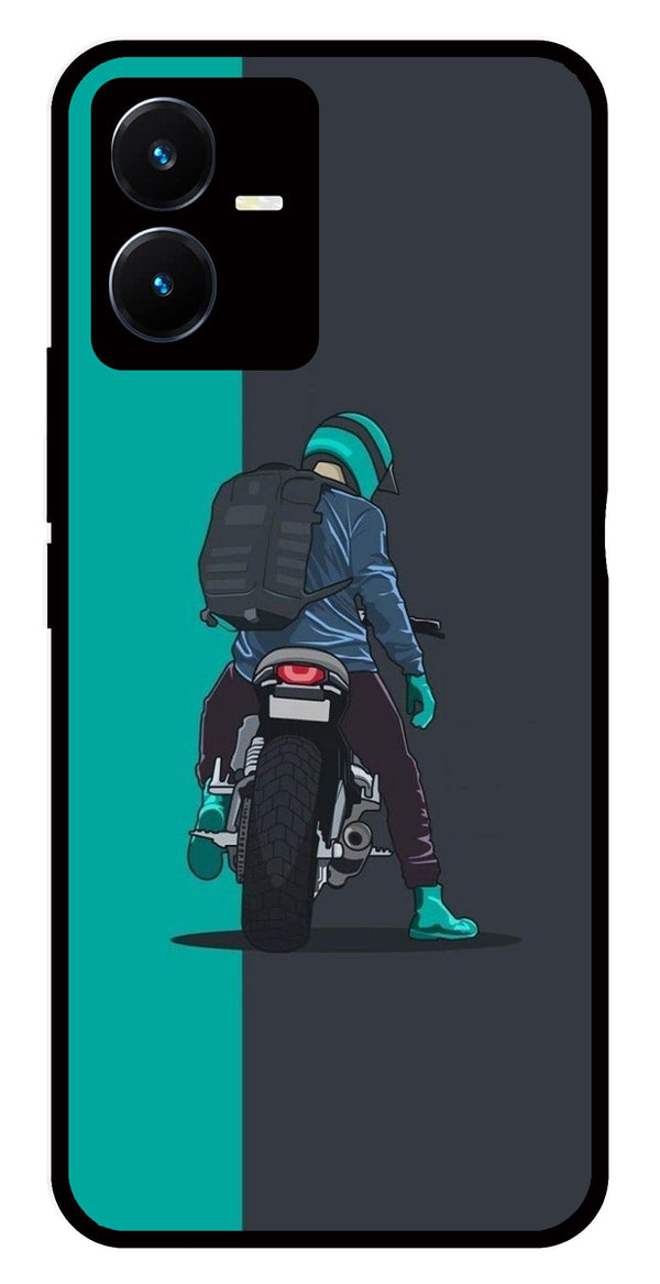 Bike Lover Metal Mobile Case for Vivo Y22s   (Design No -05)