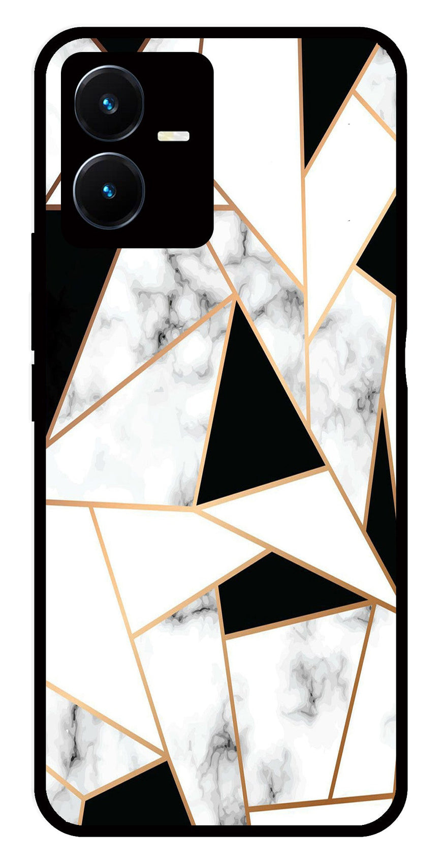 Marble Design2 Metal Mobile Case for Vivo Y22s   (Design No -08)
