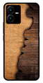 Wooden Design Metal Mobile Case for Vivo Y22s   (Design No -13)