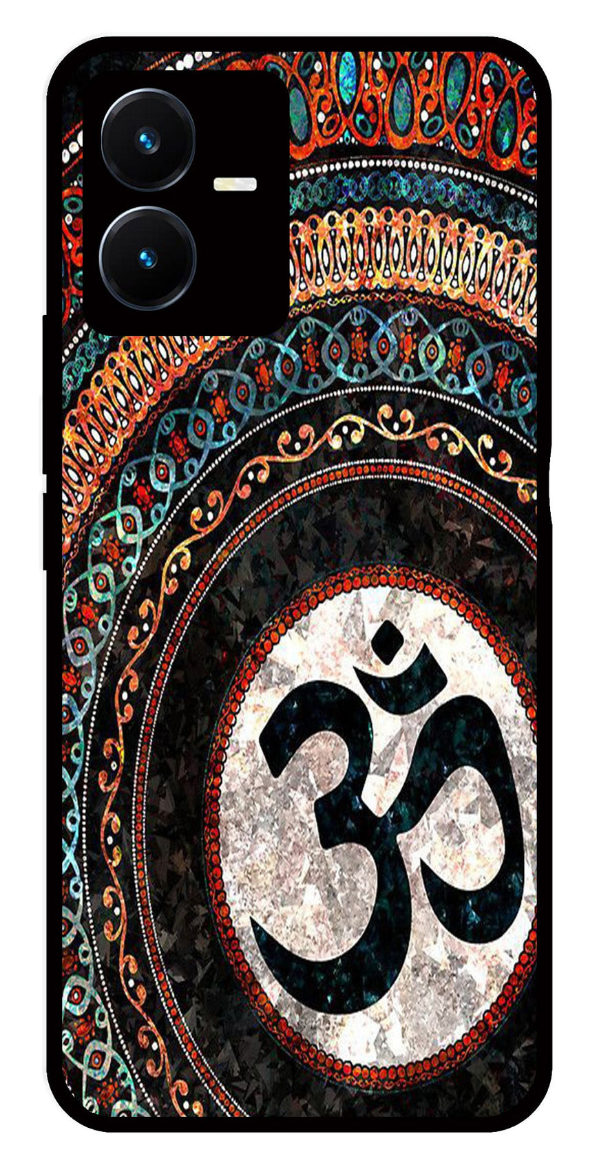 Oum Design Metal Mobile Case for Vivo Y22s   (Design No -15)