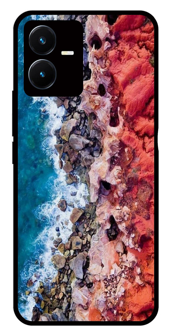 Sea Shore Metal Mobile Case for Vivo Y22s   (Design No -18)