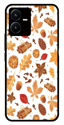 Autumn Leaf Metal Mobile Case for Vivo Y22