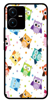 Owls Pattern Metal Mobile Case for Vivo Y22