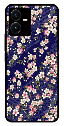 Flower Design Metal Mobile Case for Vivo Y22