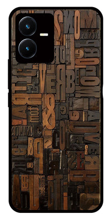 Alphabets Metal Mobile Case for Vivo Y22