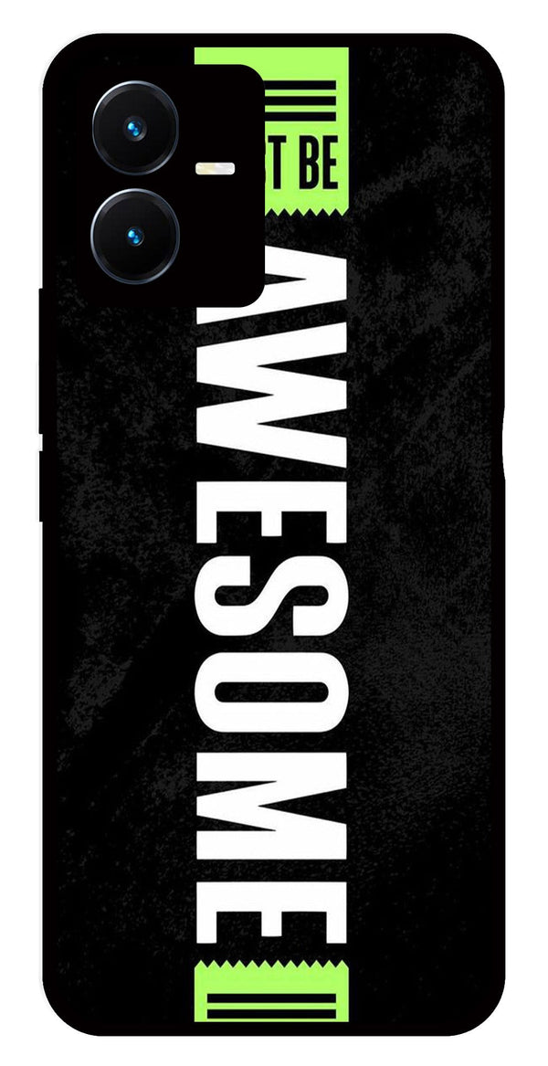 Awesome Metal Mobile Case for Vivo Y22s   (Design No -33)