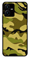 Army Pattern Metal Mobile Case for Vivo Y22s   (Design No -35)