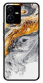 Marble Pattern Metal Mobile Case for Vivo Y22   (Design No -36)
