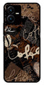Coffee Pattern Metal Mobile Case for Vivo Y22s   (Design No -37)