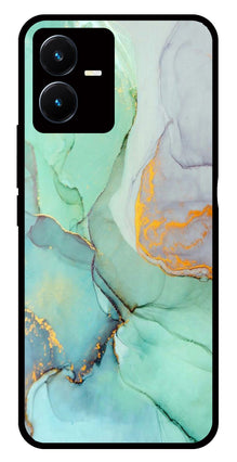 Marble Design Metal Mobile Case for Vivo Y22s