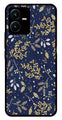 Floral Pattern  Metal Mobile Case for Vivo Y22   (Design No -52)