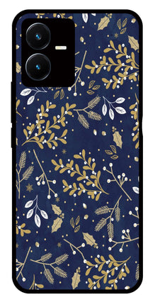 Floral Pattern  Metal Mobile Case for Vivo Y22s