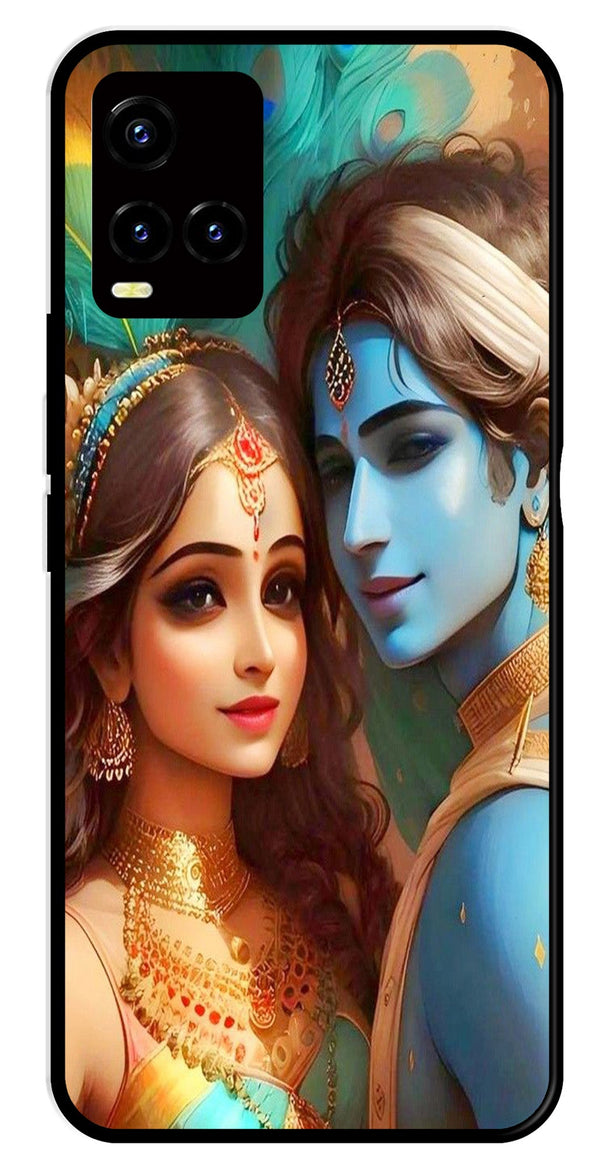 Lord Radha Krishna Metal Mobile Case for Vivo Y32   (Design No -01)