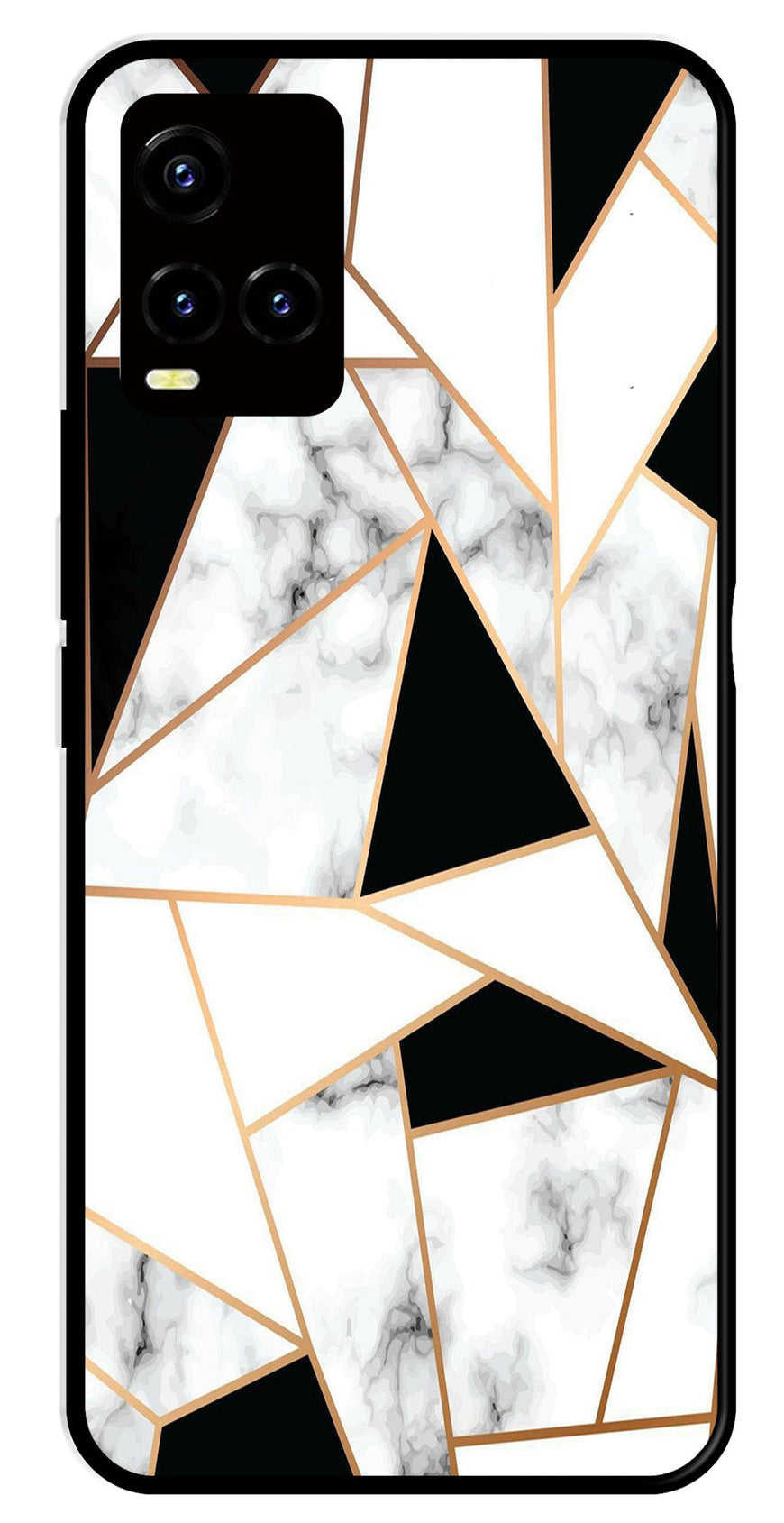 Marble Design2 Metal Mobile Case for Vivo Y33s   (Design No -08)