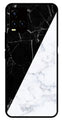 Black White Marble Design Metal Mobile Case for Vivo Y21   (Design No -09)