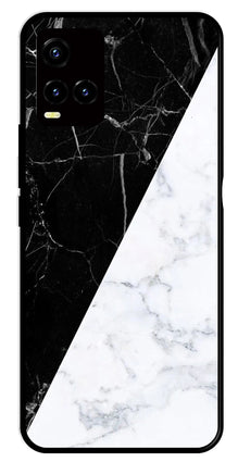 Black White Marble Design Metal Mobile Case for Vivo Y32