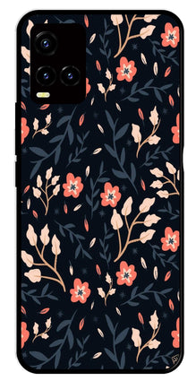 Floral Pattern Metal Mobile Case for Vivo Y21