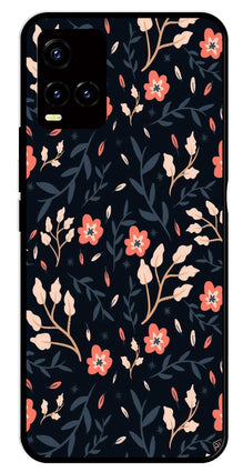 Floral Pattern Metal Mobile Case for Vivo Y33s