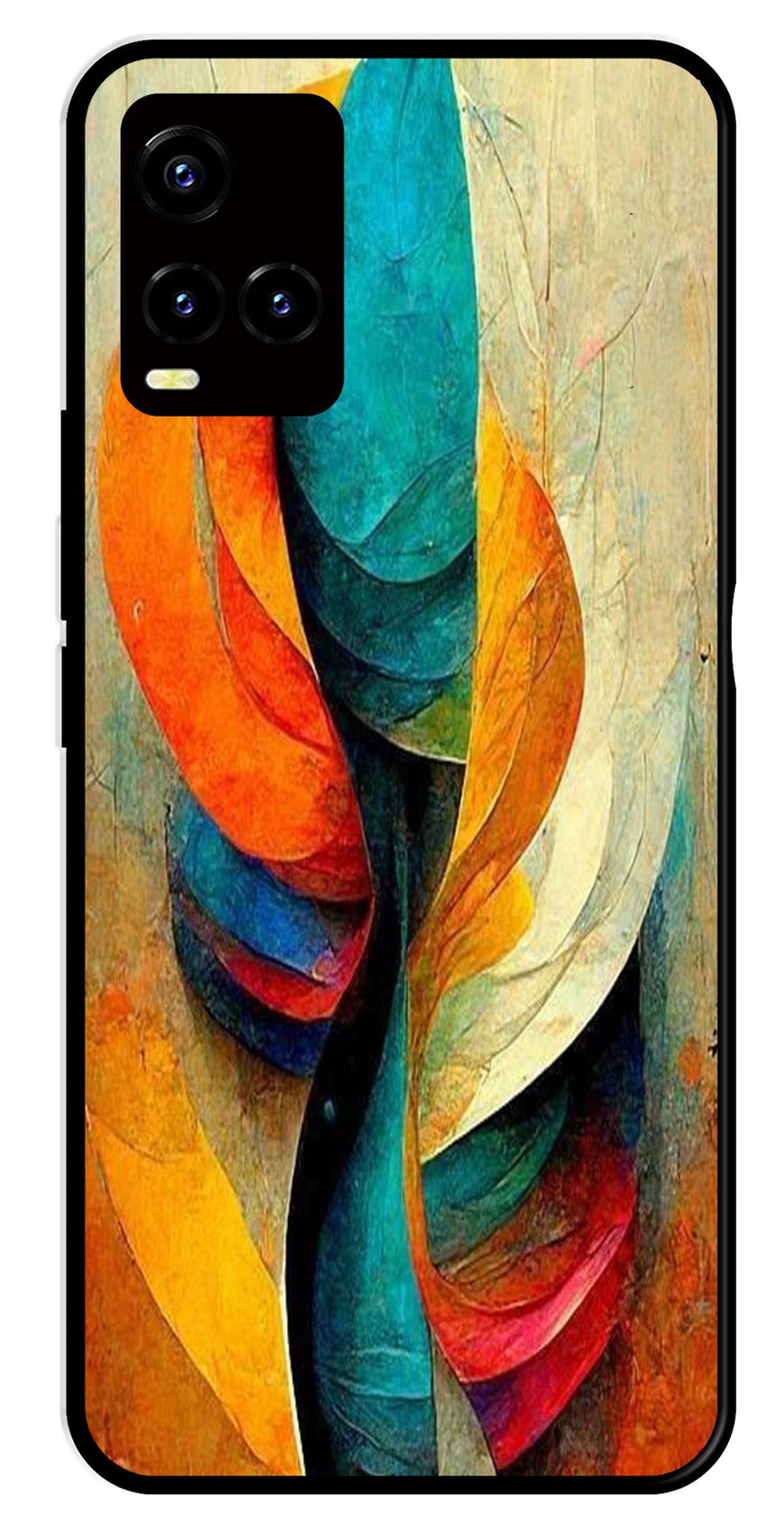 Modern Art Metal Mobile Case for Vivo Y21   (Design No -11)