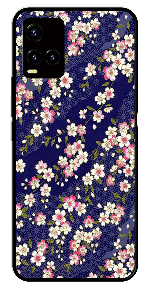 Flower Design Metal Mobile Case for Vivo Y21   (Design No -25)