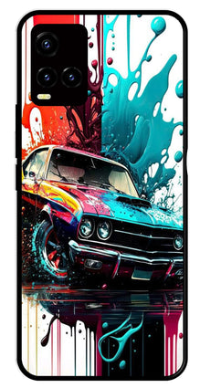 Vintage Car Metal Mobile Case for Vivo Y33s