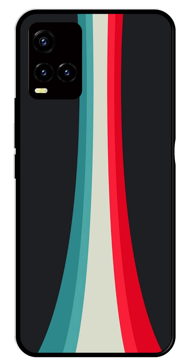 Modern Art Colorful Metal Mobile Case for Vivo Y21   (Design No -48)