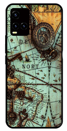 Map Design Metal Mobile Case for Vivo Y21