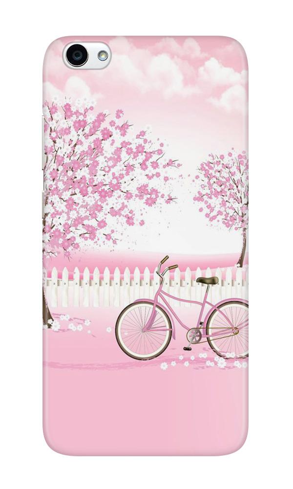 Pink Flowers Cycle Case for Oppo F3  (Design - 102)
