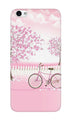 Pink Flowers Cycle Case for Vivo Y71  (Design - 102)