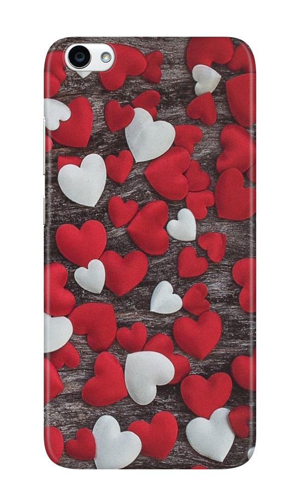Red White Hearts Case for Vivo Y71  (Design - 105)