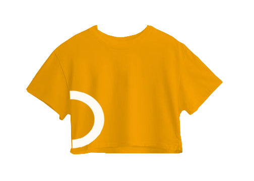 YELLOW CIRCLE CROP TOP