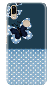 White dots Butterfly Mobile Back Case for Zenfone 5z (Design - 31)