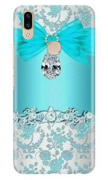 Shinny Blue Background Mobile Back Case for Zenfone 5z (Design - 32)