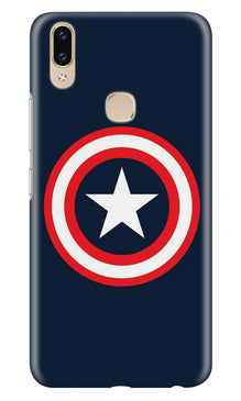 Captain America Mobile Back Case for Zenfone 5z (Design - 42)