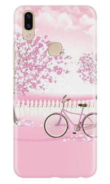Pink Flowers Cycle Mobile Back Case for Zenfone 5z  (Design - 102)