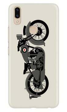 MotorCycle Mobile Back Case for Zenfone 5z (Design - 259)