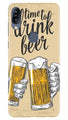 Drink Beer Mobile Back Case for Asus Zenfone Max Pro M2 (Design - 328)