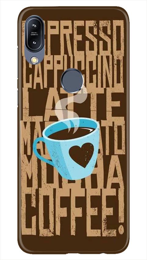 Love Coffee Mobile Back Case for Asus Zenfone Max M2 (Design - 351)
