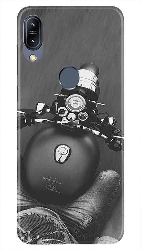 Royal Enfield Mobile Back Case for Asus Zenfone Max Pro M2 (Design - 382)
